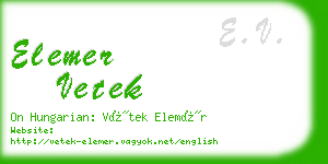 elemer vetek business card
